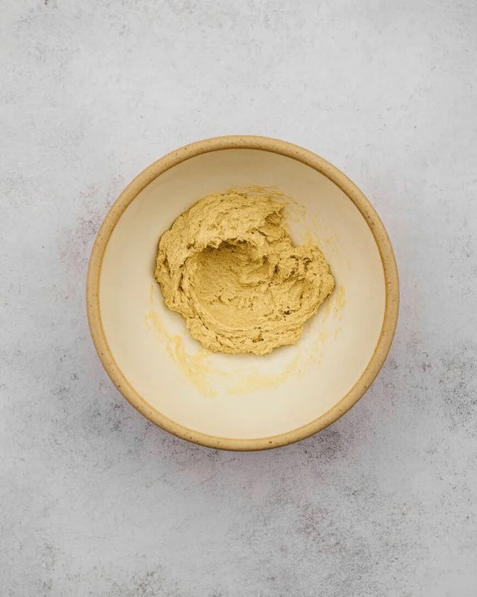 Creamed ingredients in a bowl.