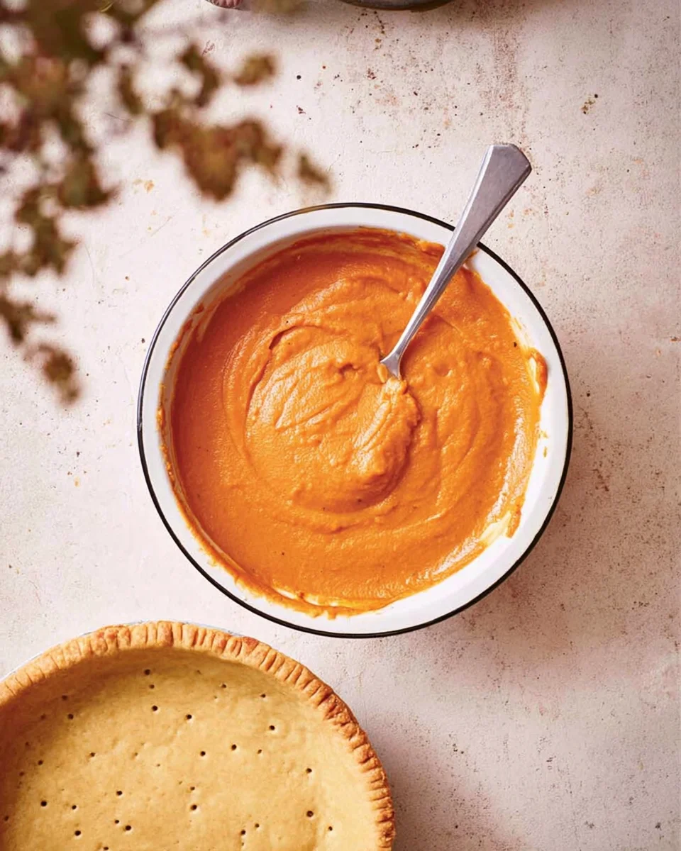 All the pie filling mixed in together.