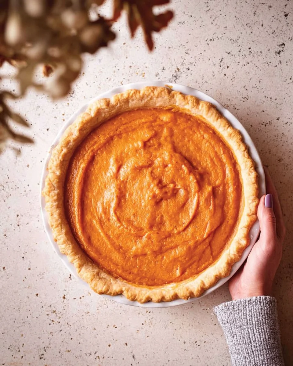 Cooked sweet potato pie.