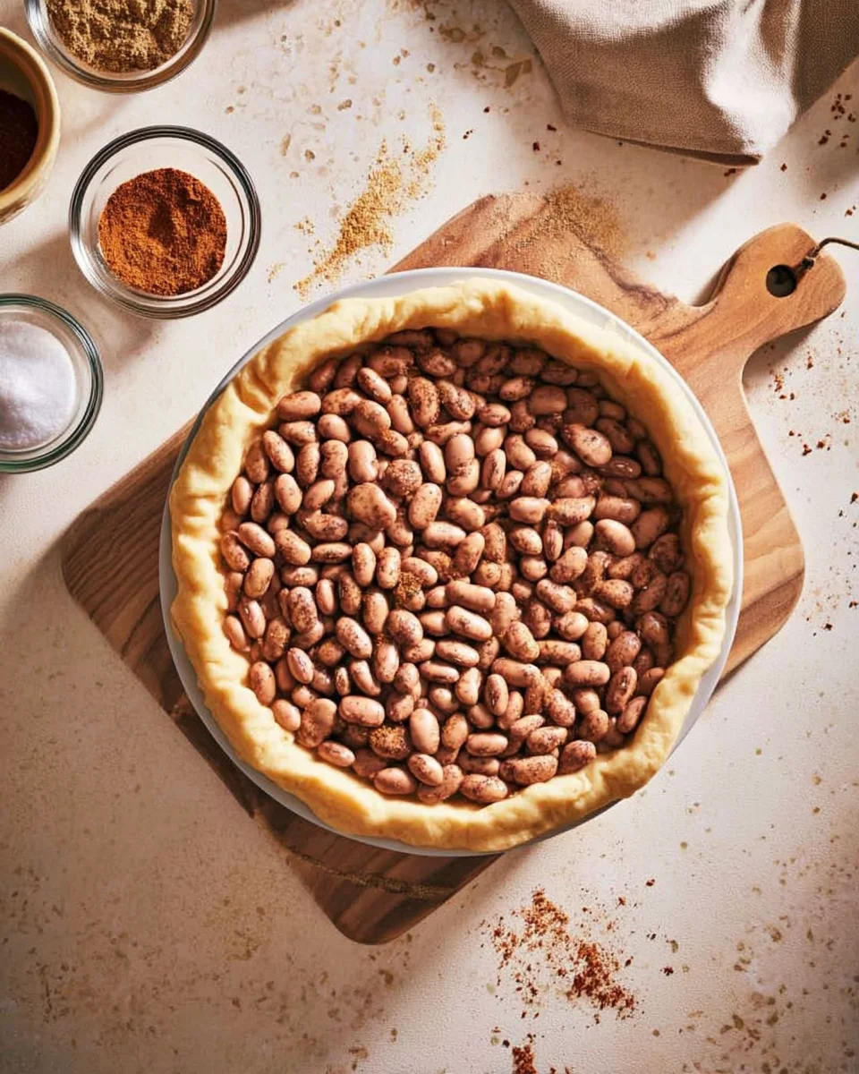 Baked sweet potato pie crust.