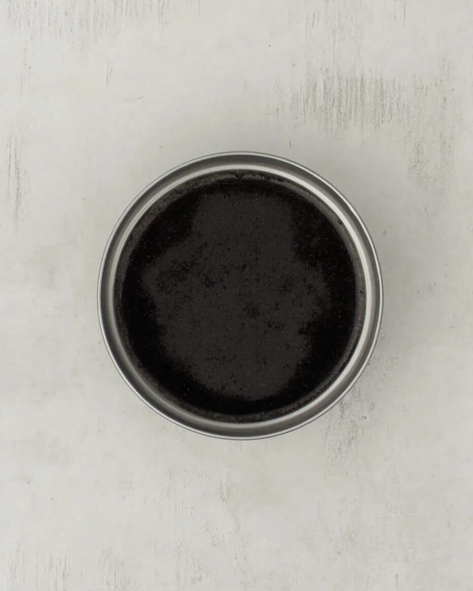 Oreo crust in springform pan.