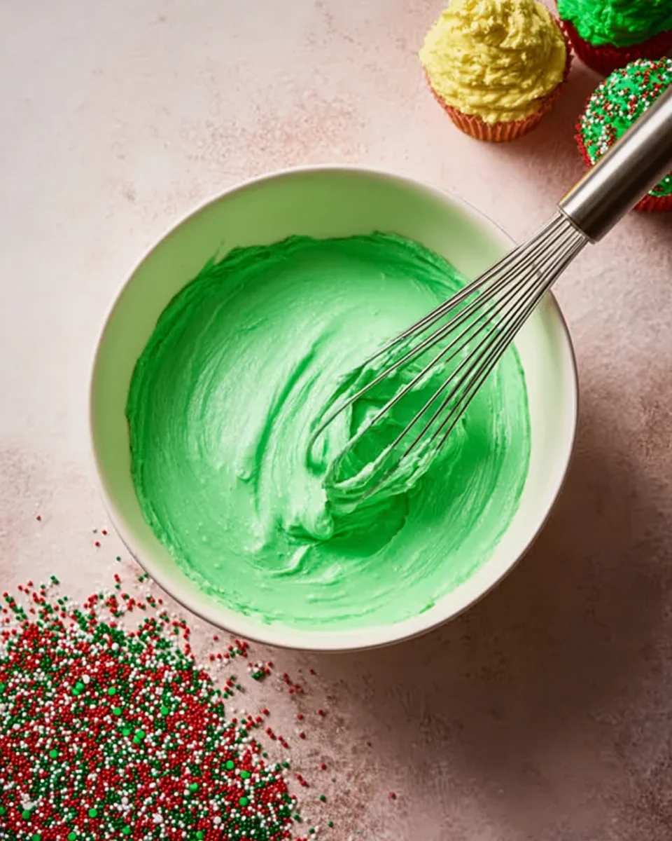 Green sugar frosting.