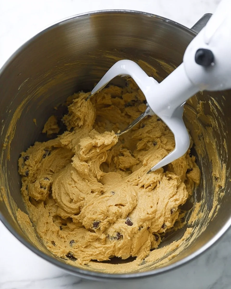 cookie dough after adding egg and vanilla