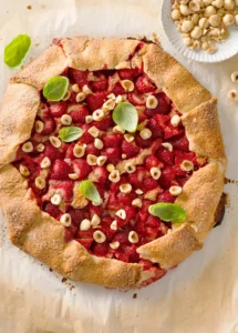 Hazelnut and Strawberry Galette // FoodNouveau.com