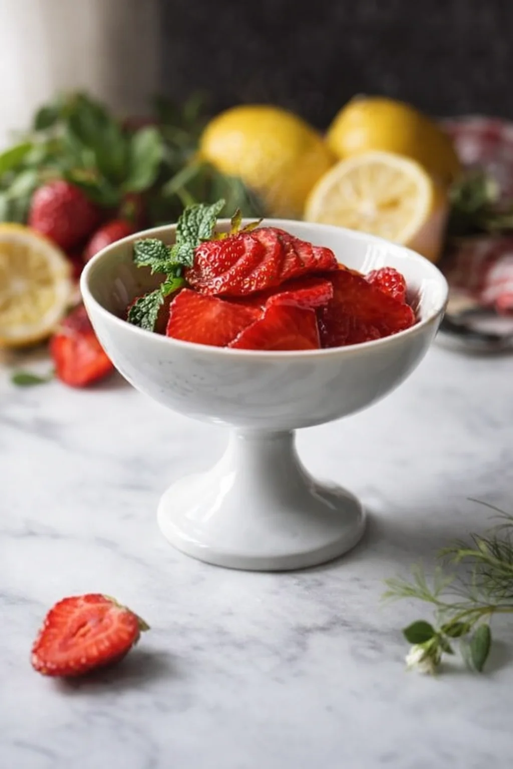 intro_final_dish-placeholder.png Final plated Macerated Strawberries: A Simple Recipe served as a hero shot