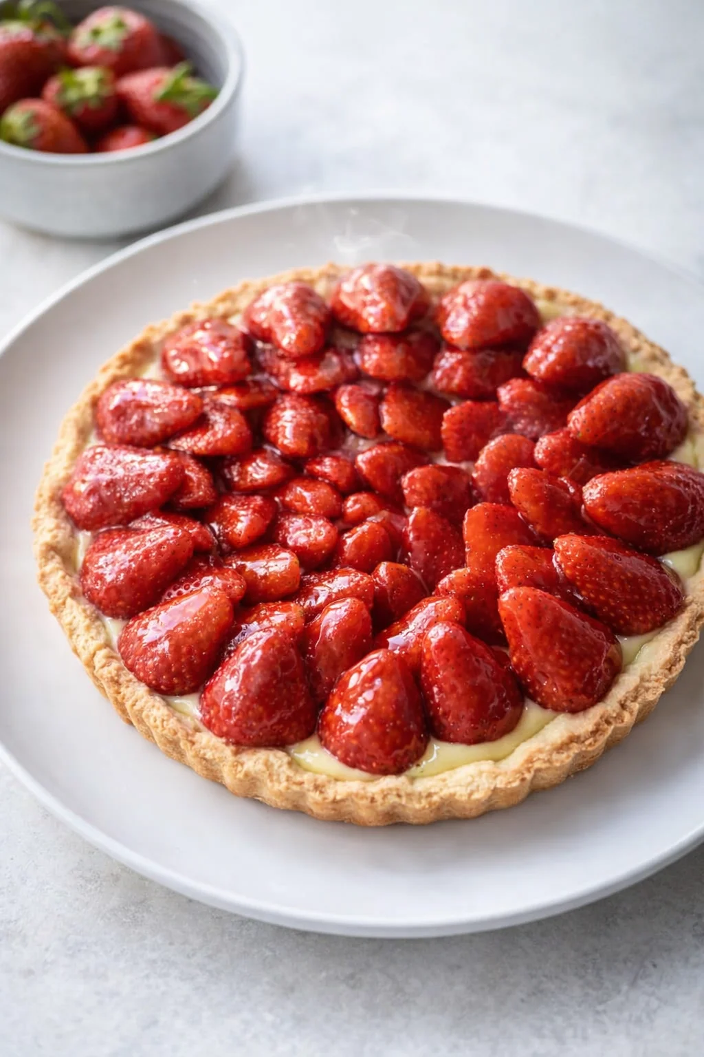 intro_final_dish-placeholder.png Final plated French Strawberry Tart (Tarte aux Fraises) served as a hero shot