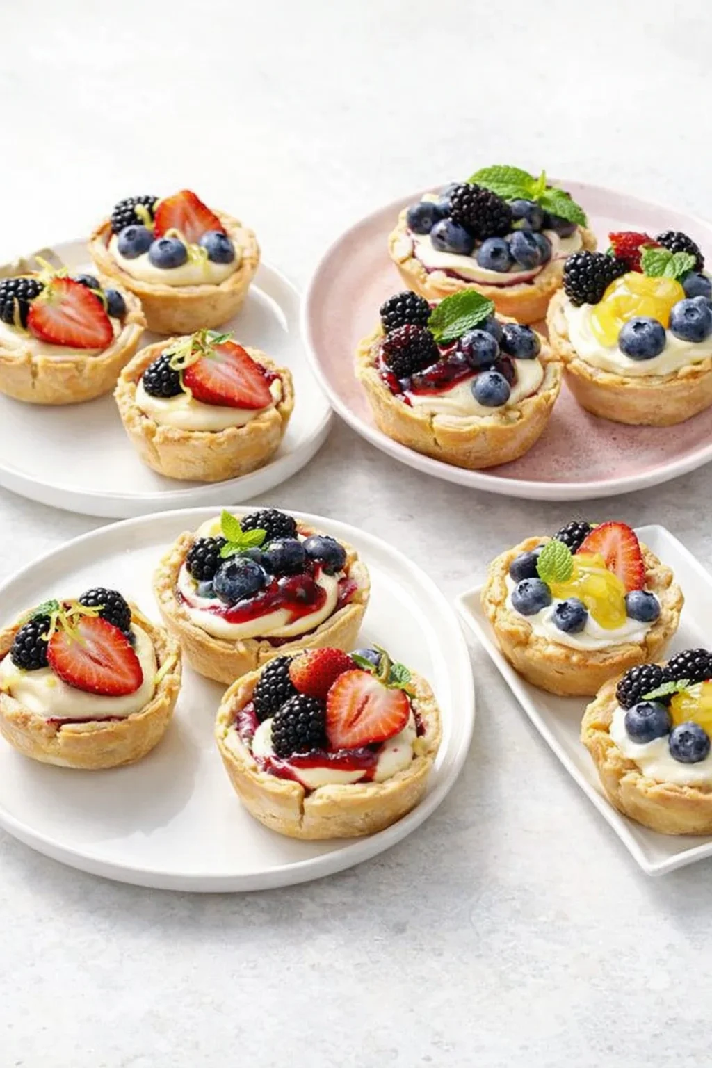 Variation ideas for Berry Tarts shown in a styled layout