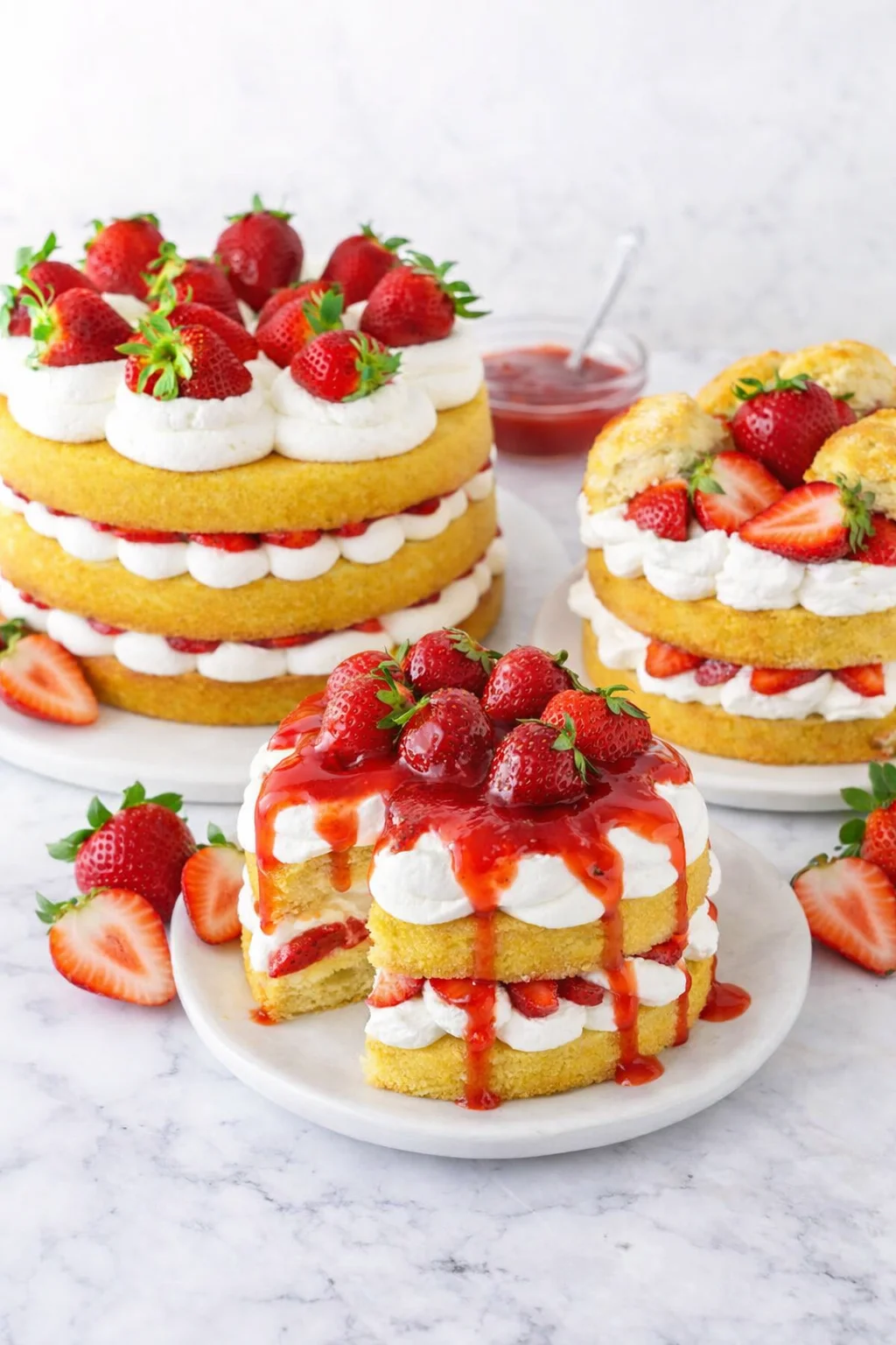Variation ideas for Easy Strawberry Shortcake Cake - Perfect for Summer! shown in a styled layout