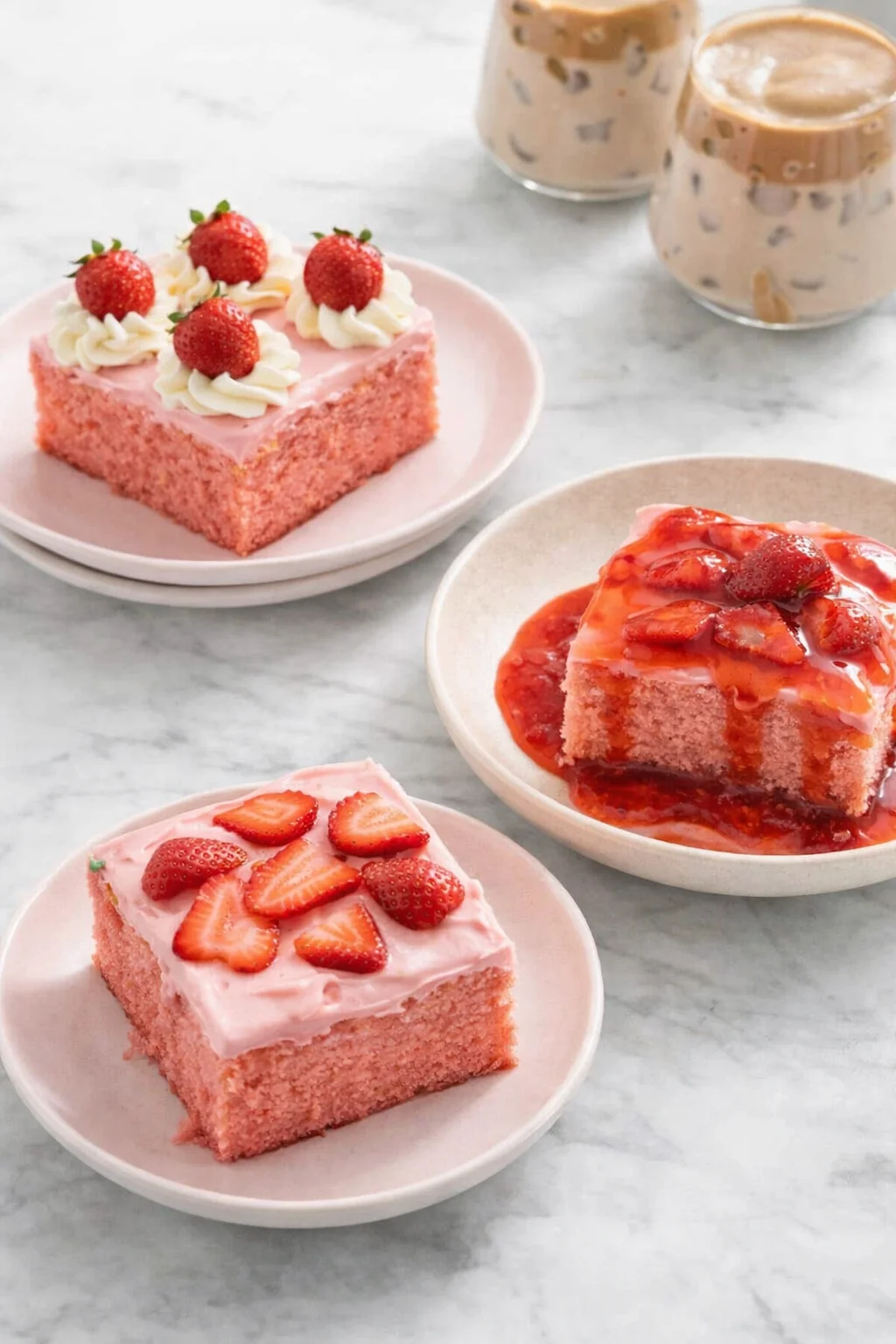 Variation ideas for Mini Strawberry Cake shown in a styled layout