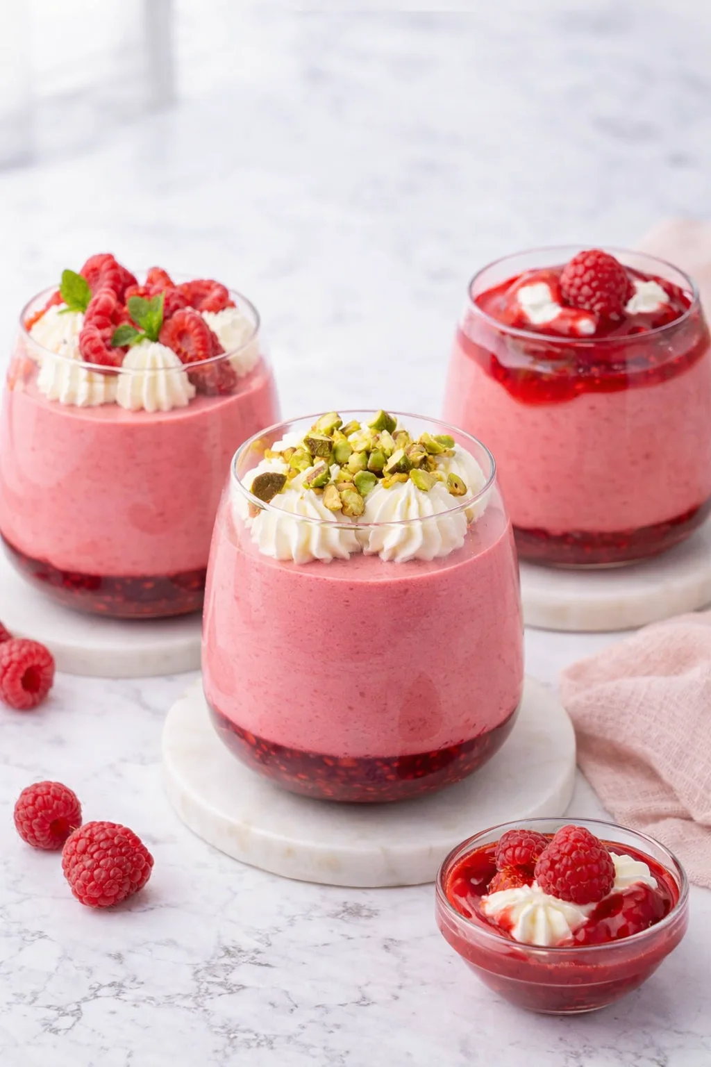 Variation ideas for Raspberry Mousse shown in a styled layout