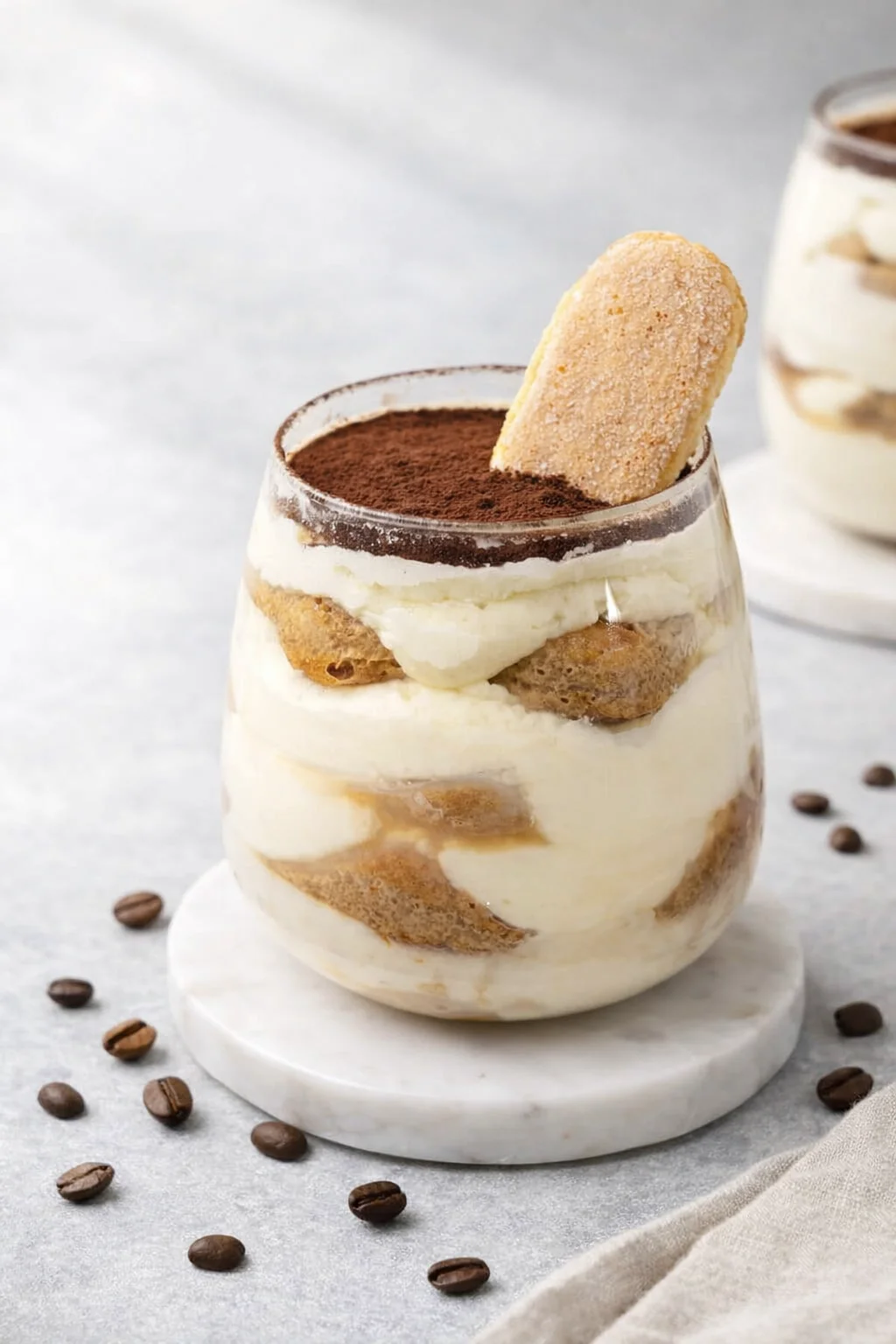 Final plated Mini Tiramisu Cups (VIDEO) served as a hero shot