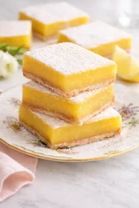 Final plated Lemon Bars served as a hero shot