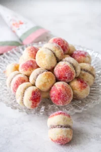 Final plated Breskvice Recept: Croatian Peach Cookies served as a hero shot