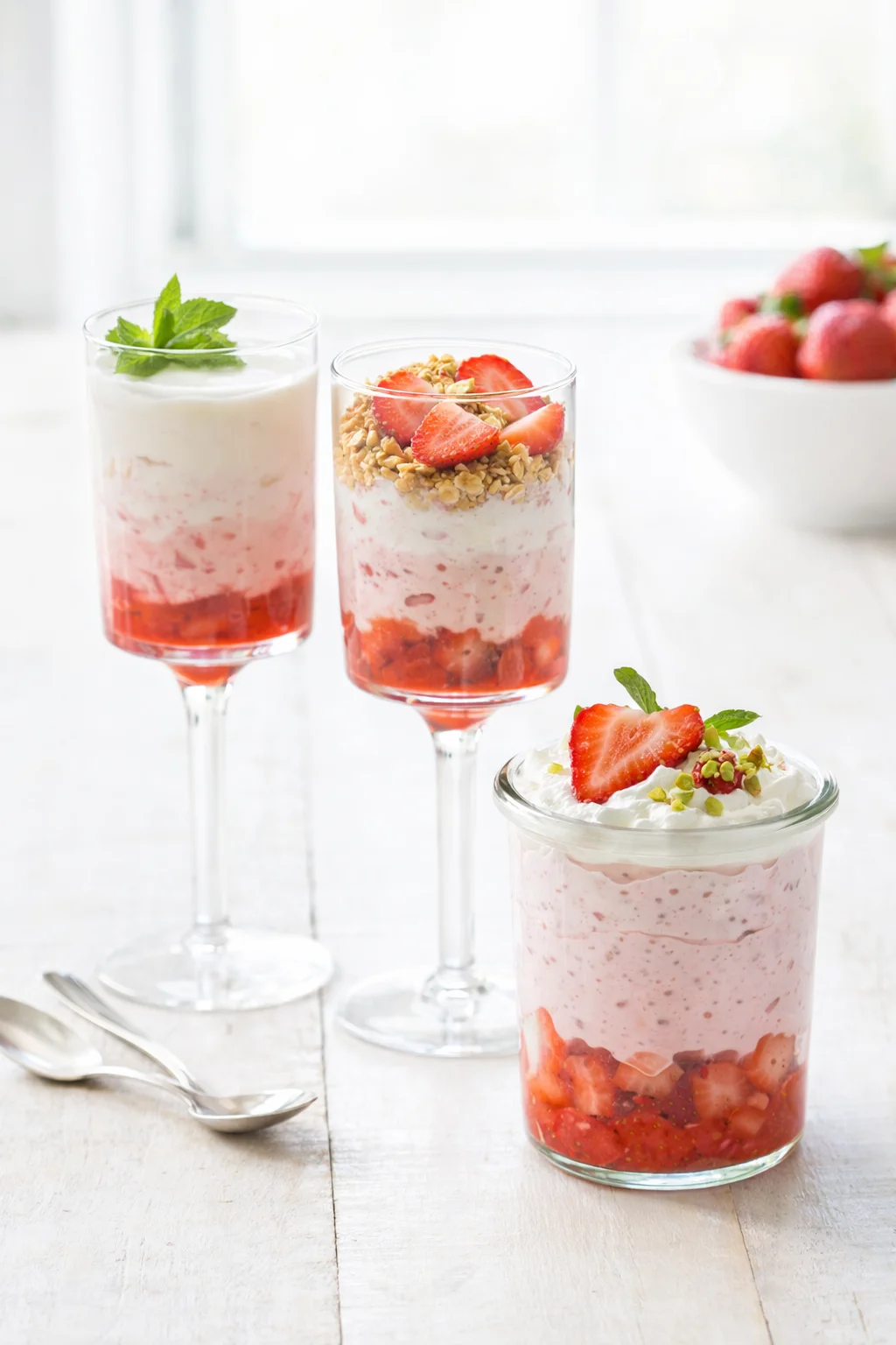 Variation ideas for Strawberry Parfait shown in a styled layout