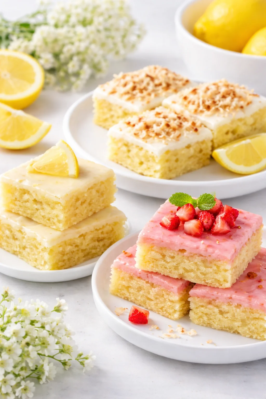 Variation ideas for Lemon Brownies shown in a styled layout