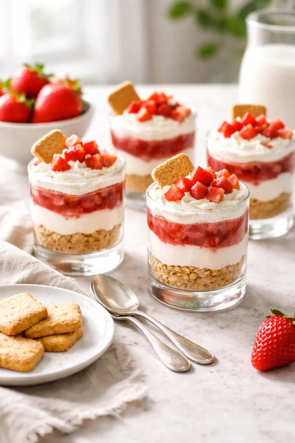 Alternative angle of Irresistible Layers Await in These Gorgeous Dessert Cups served with a pairing