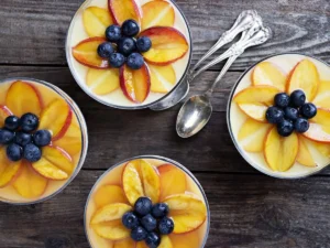 peach cheesecake cups