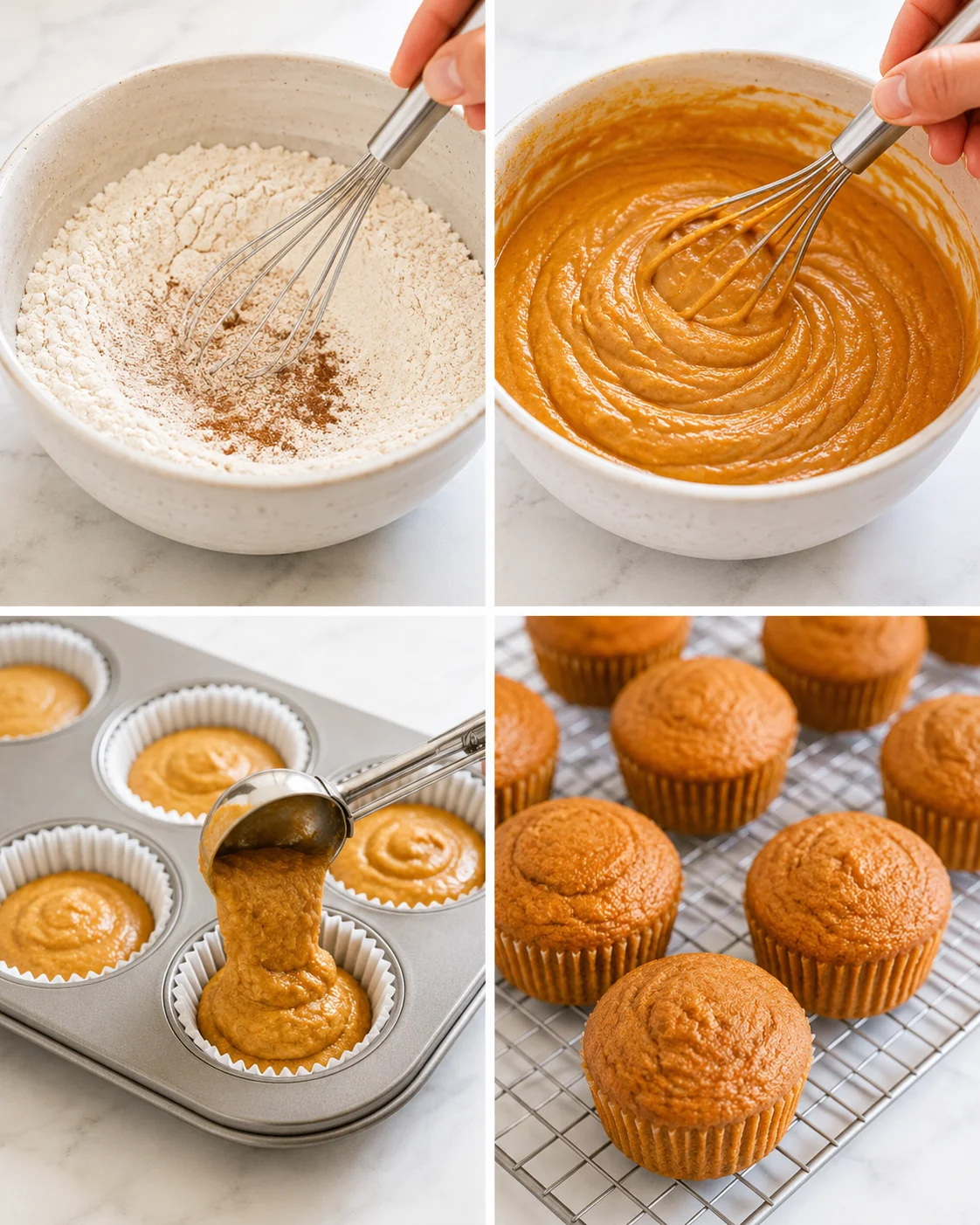 Moist, fluffy pumpkin cupcakes topped with dairy-free cream cheese frosting